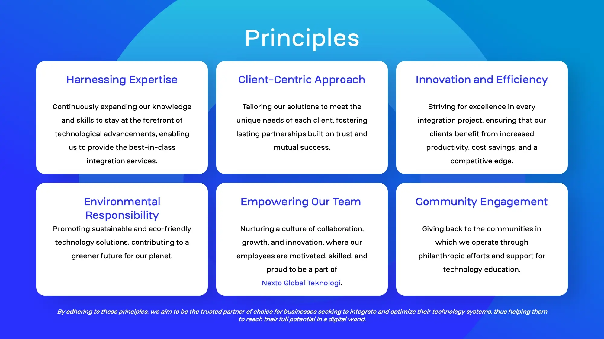 Nexto Global Teknologi Principles Presentation Slide Deck